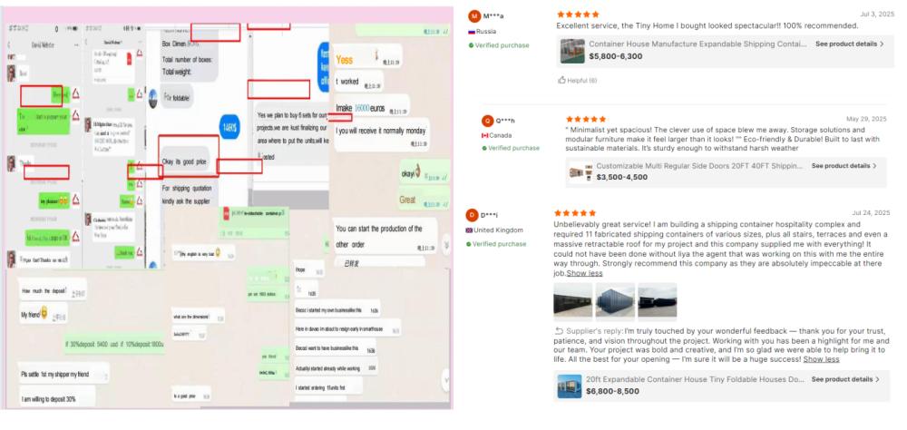 My containers and container houses are exported to many countries; this is a showcase of our customer testimonials.