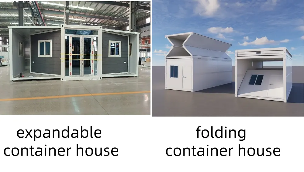 expandable container house vs folding container house