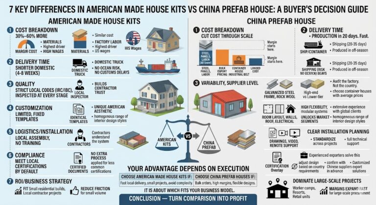 american made house kits vs china prefab house Compare